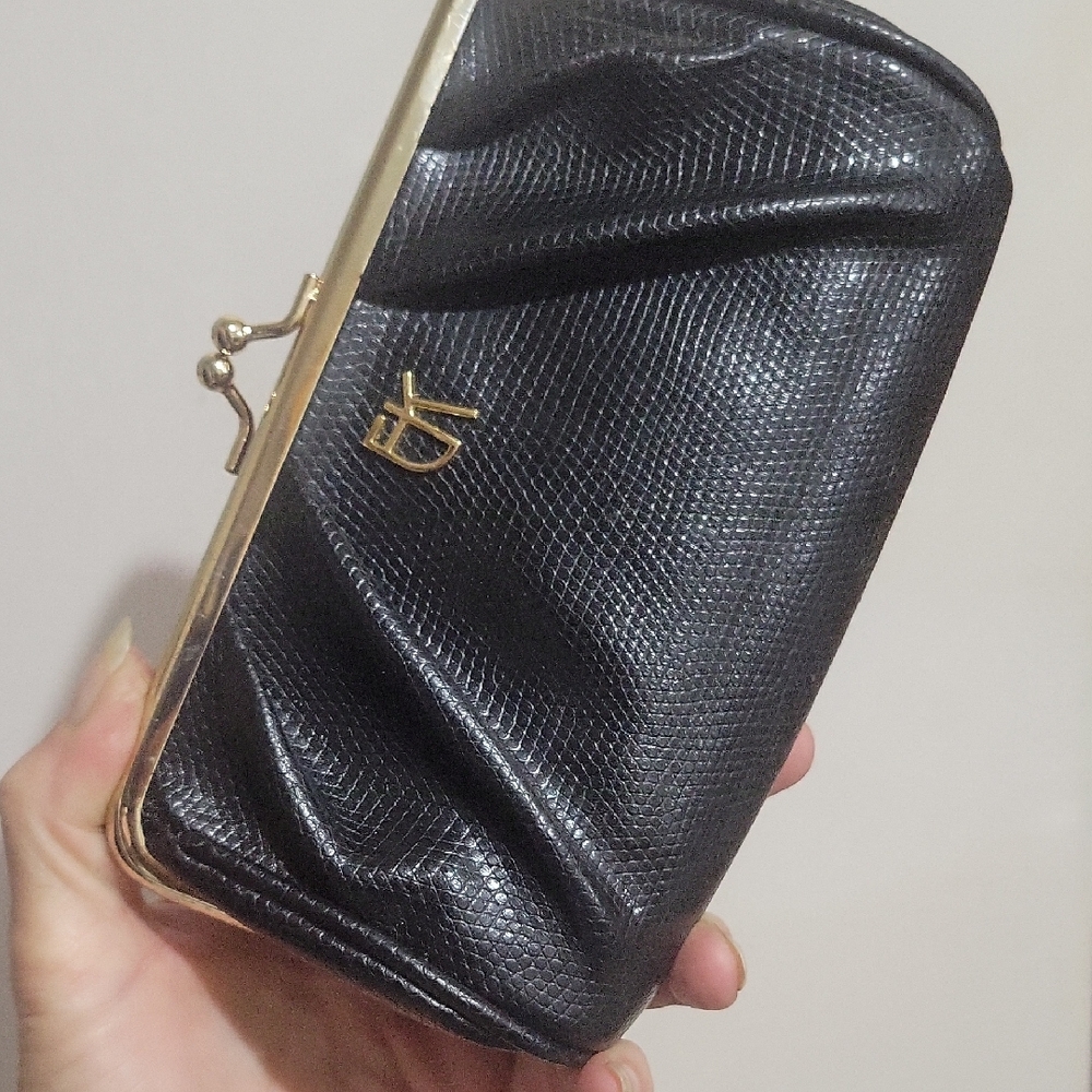 Emmanuel Khanh Textured Clutch with Gold Accents